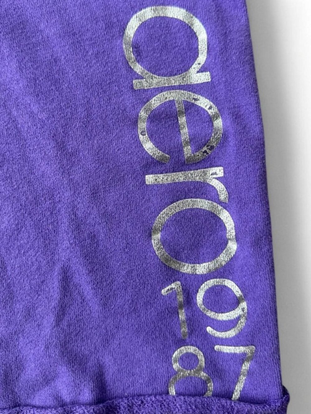Y2K Aeropostale Low Rise Purple Sweat Shorts Size XS - Picture 3 of 4